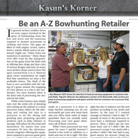 Arrowtrade Magazine Article: September 2011, Kasun's Korner